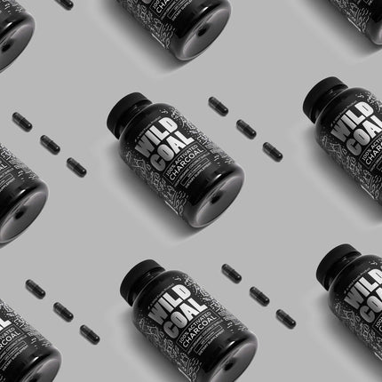 Wild Foods Activated Charcoal Capsules – 120 Capsules (Two Bottles) | Organic Coconut Shells | Lab Tested & Non-GMO | Detox & Bloating Relief | USA