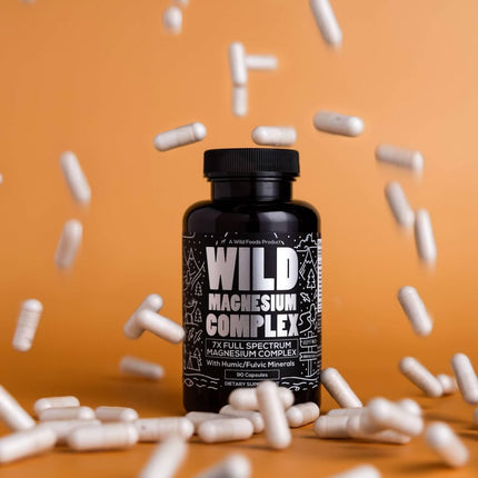 Wild Foods Wild Magnesium Complex – 7 Forms in One, 450 mg per Capsule, 90 Capsules (Pack of 2)