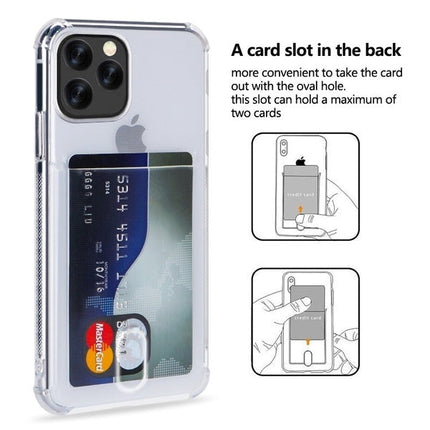 Soft TPU Clear Case With Card Slot - For iPhone 15 Pro Max