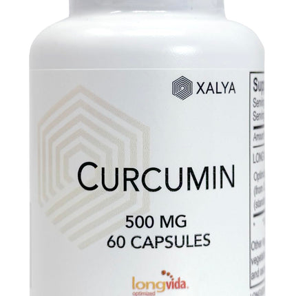 Xalya Longvida Curcumin 500 mg – 60 Capsules | High Absorption, 285x Bioavailable, Non-GMO, Vegan & Gluten Free