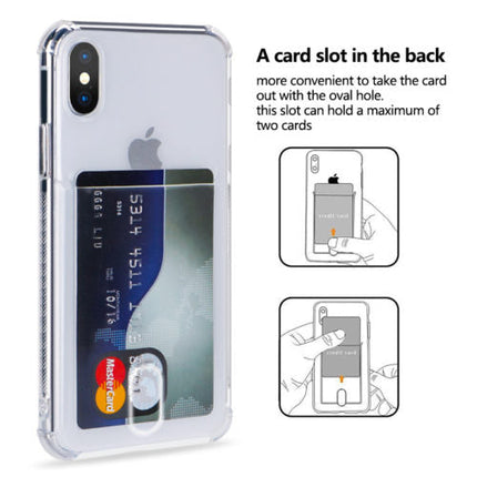 Soft TPU Clear Case With Card Slot - For iPhone Xs Max
