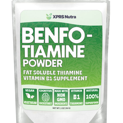 XPRS Nutra Benfotiamine (Thiamine) – Fat-Soluble B1 for Cognitive Health, Vegan, 2 Oz