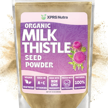 XPRS Nutra Organic Milk Thistle Seed Powder 16oz – Silymarin & Antioxidants