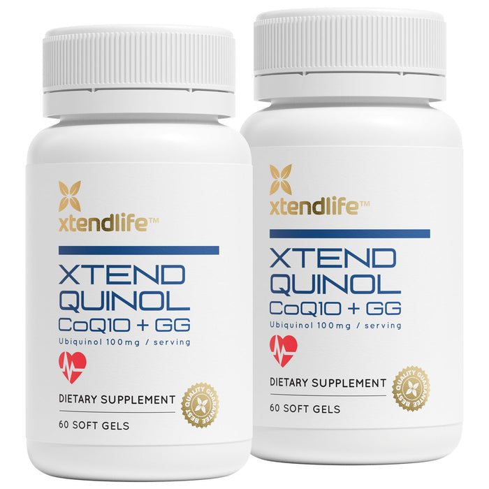 Xtendlife Xtend-Quinol CoQ10 Ubiquinol – 100mg Ubiquinol, 50mg GG, 4-Month Supply (Pack of 2)