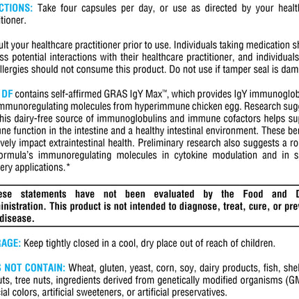 XYMOGEN IG 26 | IgY Max Immune Support – Dairy-Free Colostrum Alternative (120 Capsules)