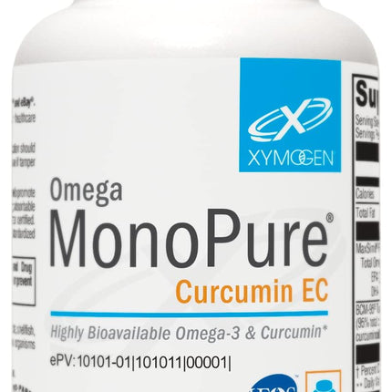 XYMOGEN Omega MonoPure Curcumin EC - Fish Oil + Turmeric (30 Softgels)