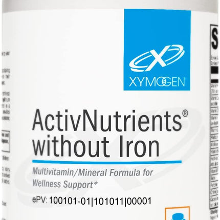 XYMOGEN ActivNutrients Without Iron — Multivitamin & Mineral Blend for Wellness, Immune, Energy & Mood (120 Capsules)