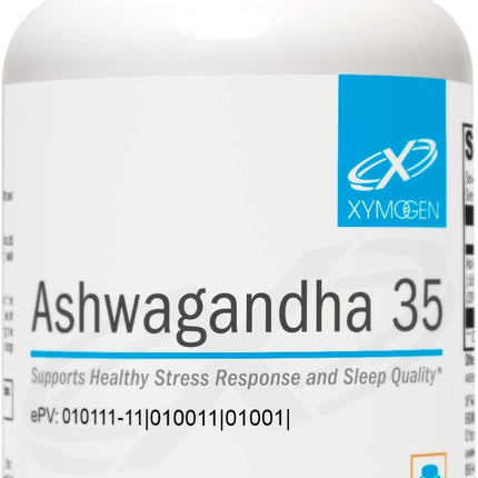 XYMOGEN Ashwagandha 35% Withanolide Glycosides – Purified Root+Leaf Extract (60 Capsules)