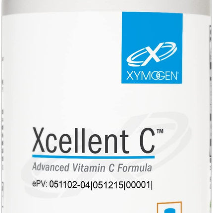 XYMOGEN Xcellent C High-Potency Vitamin C with BioPerine | Buffered for Gentle Digestion, 120 Capsules
