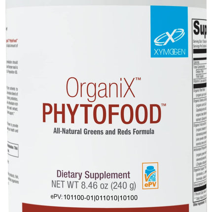 XYMOGEN OrganiX Phytofood - Reds and Greens Superfood Powder with Vitamin C - Fruits and Vegetables Supplements to Support Digestive Health - Organic & Gluten Free (30 Servings)