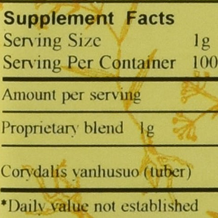 Yan Hu SUO - Corydalis Yanhusuo Tuber, 100 Grams (E-Fong) | 5:1 Concentrated Granules