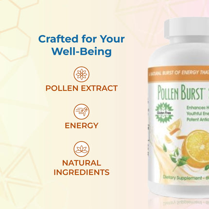 Youngevity Pollen Burst Tabs – Organic Hypoallergenic Pollen Extracts, 60 Tablets