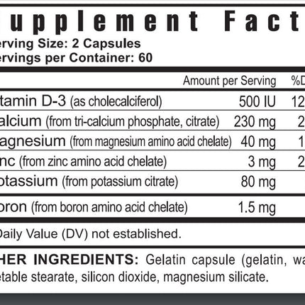 Youngevity Ultimate CAL – Calcium Magnesium Bone Health with D-3, Zinc, Potassium, Boron | 120 Capsules (Pack of 4)