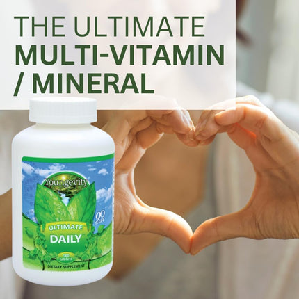 Youngevity Ultimate Daily Mega Multivitamin – 180 Tablets, High Absorption
