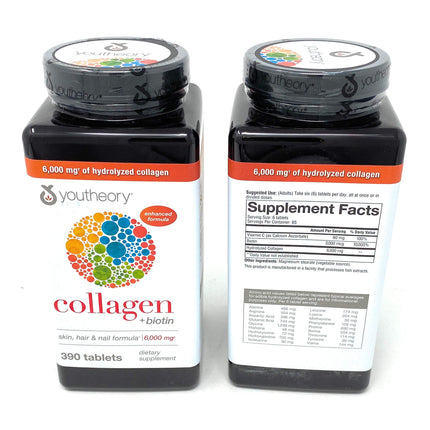 Youtheory Collagen Advanced Formula Tablets – 780 Count (2-Pack) with Vitamin C & Biotin