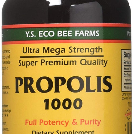 YS Eco Bee Farms Propolis 1000-90 Caps (Pack of 4) | Nutritional Supplement