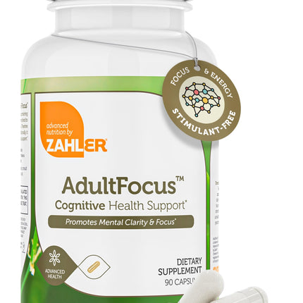 Zahler AdultFocus – Advanced Focus & Concentration Formula, Certified Kosher, 60 Capsules