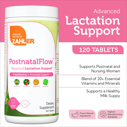 Zahler Postnatal Flow - Advanced Lactation Support | 120 Tablets