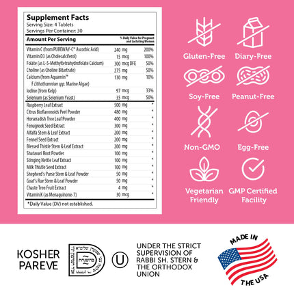 Zahler Postnatal Flow - Advanced Lactation Support | 120 Tablets