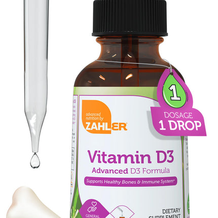 Zahler Liquid Vitamin D3 5000 IU - for Adults Bone & Immune Health - Vitamin D3 Supplements for Women & Men (1 fl oz)