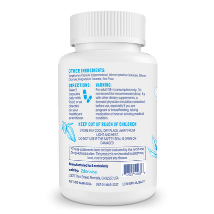 Zdoroviye Dopamine Supplements for Men & Women – 500mg Mucuna Pruriens (40% L-DOPA), 60 Capsules (2 Pack)