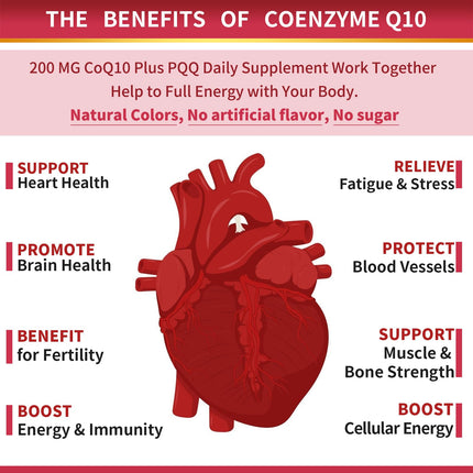 ZEBORA CoQ10-200mg Softgels with PQQ, BioPerine & Omega-3 — Pack of 2