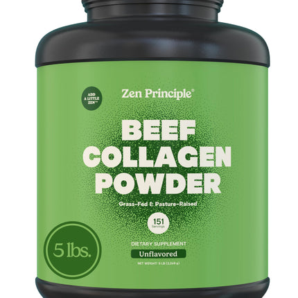 Zen Principle Grass-Fed Collagen Peptides 5 lb – Anti-Aging Protein Powder