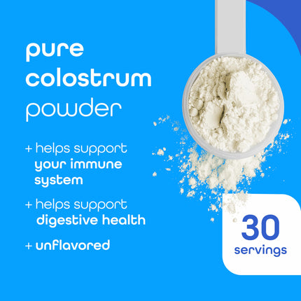 Zena Nutrition Bovine Colostrum Powder – 2000mg, Immune & Digestive Support, Unflavored, 30 Servings