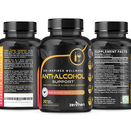 Zenmen Cravings Management - 30 Vegan Capsules, Made in the USA