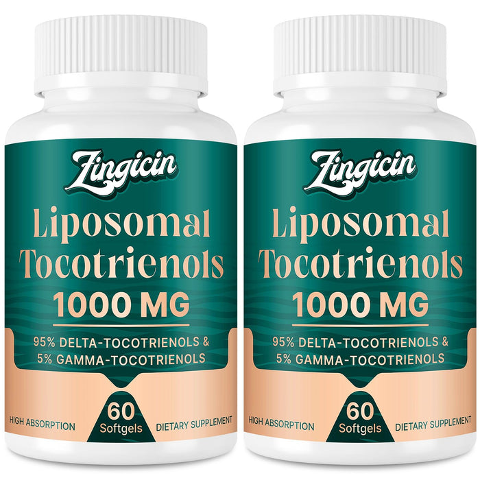 Zingicin Vitamin E Tocotrienols – Liposomal Delta & Gamma Tocotrienols 1000mg | 120 Softgels