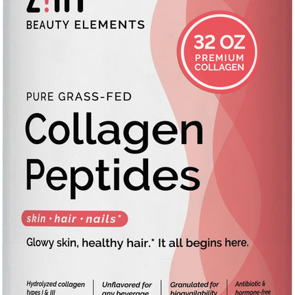 Zint Collagen Peptides Powder XL (32 oz) – Grass-Fed, Hydrolyzed, Unflavored, Paleo & Keto Friendly | Non-GMO