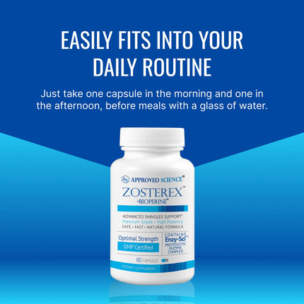 Approved Science Zosterex - Extra-Strength L-Lysine 1000mg + Immune Support