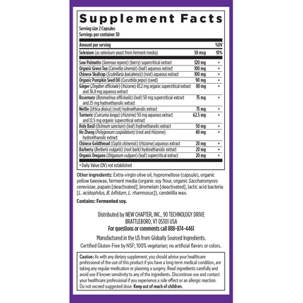 New Chapter Zyflamend Prostate – Saw Palmetto & Turmeric (60 ct)