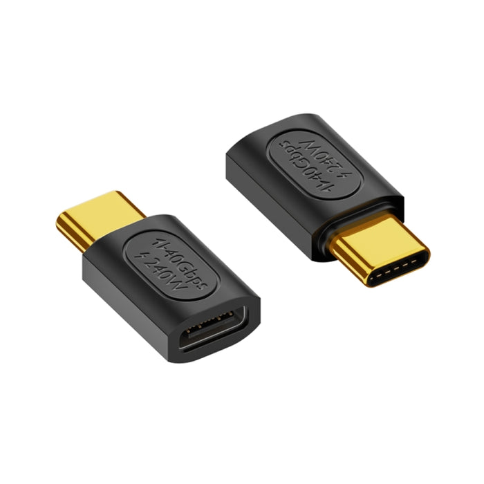 40Gbps 240W USB-C / Type-C Female to USB-C / Type-C Female Straight Adapter(Black)