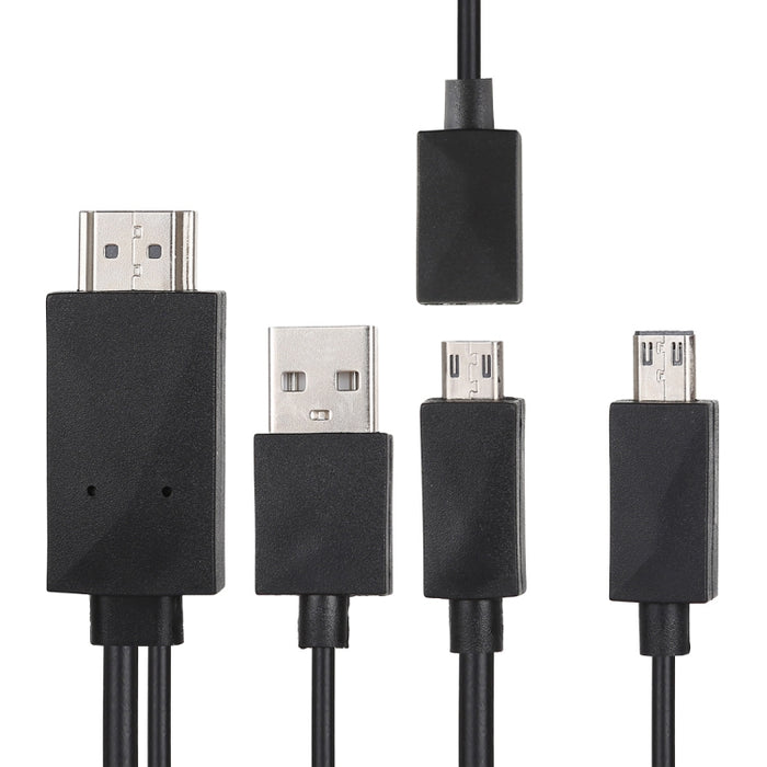 1.8m Multi Use Micro USB MHL to HDMI HDTV Adapter Cable, Support 1080P Full HD Output(Black)