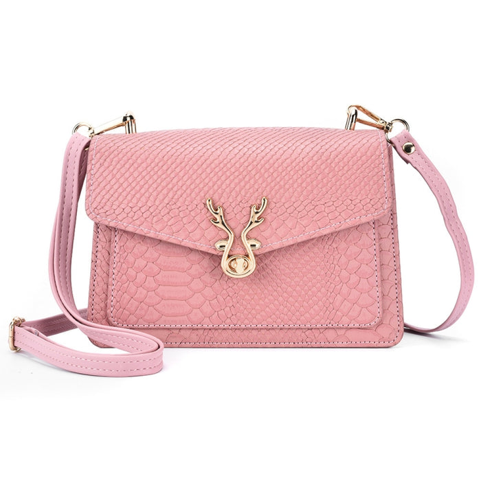 Outdoor Crocodile Pattern Leather Single-Shoulder Crossbody Bag Mobile Phone Bag(Pink)