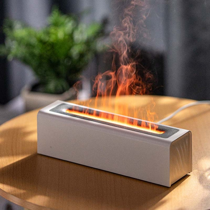 DQ711  Flame Aromatherapy Diffuser Quiet USB Air Humidifier(White)